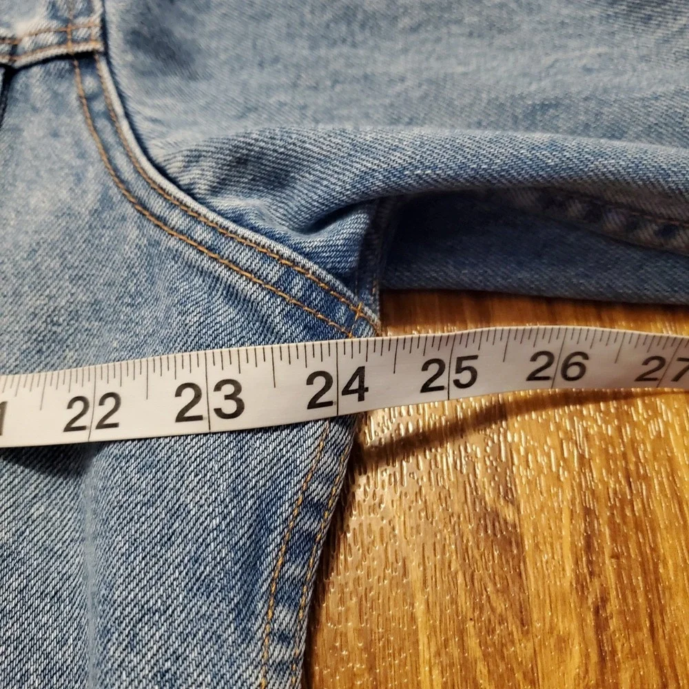 Vintage Denim Jacket Women Medium Blue Jean Frog Embroidered‎ Natural Wonders - Picture 6 of 7